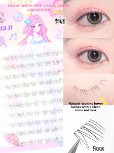 Dream Deer See Still Pity Chilly Feeling Lower Eyelashes Realistic Natural New Transparent Stem Eye Lashes Messy Bare Face