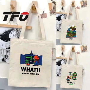 TFO Super Mario Bros. by Nintendo Character Canvas Tote Bag Versatile Ideal College School Tote Bag