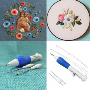 Magic Embroidery Pen Embroidery Needle Fancy Silica Gel Weaving Tool