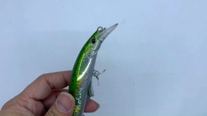 Anh L52 45g 12cm super heavy fast sinking minnow lures for tenggiri fishing gewang 4X Treble Hooks