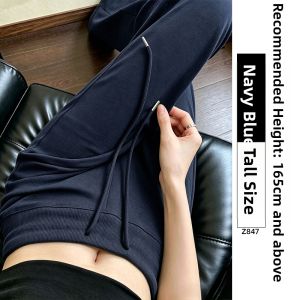 YAYANGREN | Navy Slim Fit Flare Yoga Sweatpants High Waist