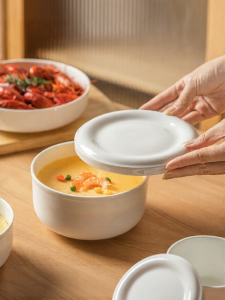 MODERN SWEETHOME | New Style Ceramic Steamer Bowl For Egg Custard and Egg Boiling