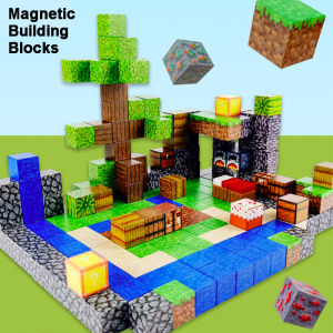 Kids DIY Magnetic Blocks-Build Mine Magnet World Set for Boys and Girls Sensory Toys for Toddlers Gifts Construction Toys Game