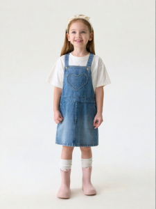 Marc&Janie | Heart Design Soft Cotton Denim Dress