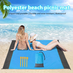 200*210cm Sandproof Beach Blanket Waterproof Beach Mat Portable Lightweight Picnic Blanket Camping Mat For Travel Hiking Sports