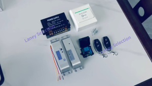 Complete DC12V Electric Door Lock Access Control System Kit with 5A Power Supply Remote Controls & Exit Button