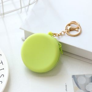 Cartoon round Silicone Coin Purse Ins Style Coin Storage Bag Wallet Key Case Promotional Gifts Custom Logo