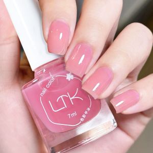 LTK Red Nude Color Nail Polish Set Transparent White Student Little Girl Protective Nail Home Use No Baking Fast Drying Easy to Apply