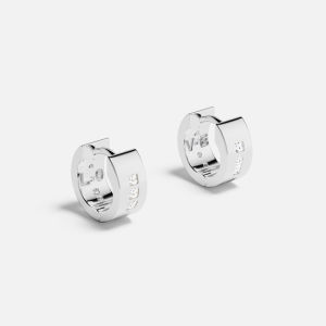 White LOVE Morse Code Design Earrings