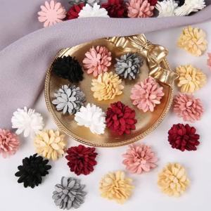 5/10/20Pcs 2.5cm Fabric Artificial Flower Heads for Wedding Home Garland Decor DIY Art Hair Accessories Wreath Fake Flowers