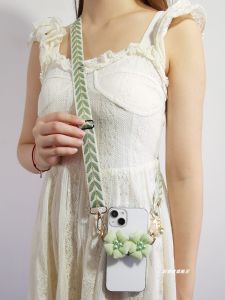 Adjustable Phone Strap Buckle Long Crossbody Fashion Trend Hanging Chain Womens Phone Case Extendable Clip Anti-Loss Lanyard Shoulder Strap