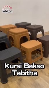 Tabitha Bangku Bakso Mini / Small Serbaguna Motif Rotan Minimalis