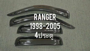 กันสาด คิ้ว ดำทึบ รุ่น 4ประตู ฟอร์ด แรนเจอร์ Ford Ranger 1998 1999 2000 2001 2002 2003 2004 2005 ใส่ร่วมกันได้ A
