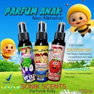PAKET 3 PCS PARFUM ANAK PARFUM KIDY 100ML BPOM NON ALCOHOL WANGI BUAH BUAHAN FRESH