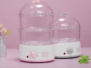 Winnereco ความจุขนาดใหญ่ตั้งเวลามัลติฟังก์ชั่ไข่ต้มสามชั้นนึ่งไข่ใช้ในครัวเรือนขนาดใหญ่อาหารเช้านึ่งไข่ต้มสิ่งศักดิ์สิทธิ์