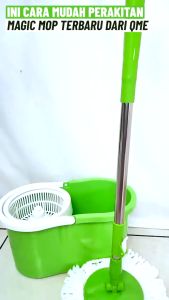 Spin Mop Pengepel Lantai Praktis Alat Pembersih Alat Pel Lantai
