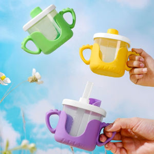 Orzbow Multi Functional Milk Cup Anti-Choking Sippy Cup Drop-proof Duckbill Nozzle Water Mug Learning Drinking Handle