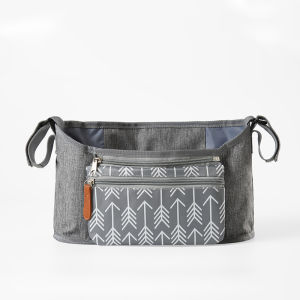 Universal Stroller Organizer Bag - Hanging Storage Basket Multi-Pocket Accessory for Baby Pushchair
