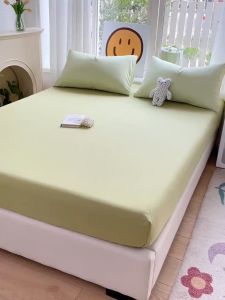 【Queen Size】3 in 1 Bed Sheet Hotel Quality Premium Brown Bedsheet and pillowcase set On Sale Garterized Bedsheets Bedding set Bed Cover