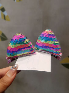Sparkling Cat Ear Hair Clips: Lovely Toddler Headwear & Princess Bangs Accessories