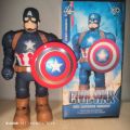 mainan robot captain America  jalan dan suara pakai baterai / robot kapten Amerika. 