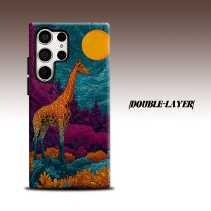 Trippy Giraffe For Samsung Galaxy S26 S25 S24 A56 A36 Dual Layer Luxury Fashion Full Lens Protective Case