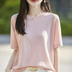 DONGYINUAN | Breathable Tencel-Linen Simple Solid T-Shirt