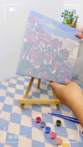 BW-A110 Paint By Number Kit 20x20cm Kanvas Siap Lukis DIY Canvas Acrylic Aesthetic Digital Painting