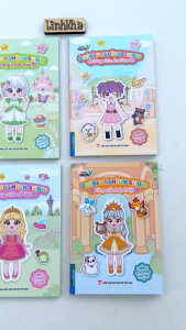 Sách Sticker Chibi Fashion Show - Sách dán hình thời trang cho bé gái - Minh Thắng - công chúa hoa cổ tích phép thuật