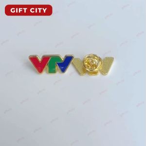 Huy hiệu pin cài áo Đài truyền hình VTV mạ vàng 24k