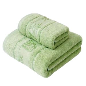 2pcs Bamboo Fiber Towels Sets 34x74cm 70x140cm Home Bath Towels Adults Face Towel Thick Absorbent Luxury Bathroom Gift Towels