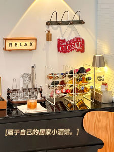 ตู้เก็บเครื่องดื่มแบบวางได้สองทาง ตู้เก็บเครื่องดื่มสำหรับงานปาร์ตี้ในบ้าน ชั้นวางเครื่องดื่ม ชั้นวางแก้ว เครื่องดื่มแอลกอฮอล์ ชั้นวางเครื่องดื่มแบบแสดง