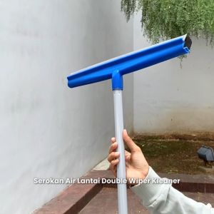 Kleaner Serokan Air Karet Double Wiper Sponge EVA Floor Squegee Pembersih Lantai K19002