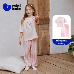 MINI BALA | Bộ Đồ Ngủ Mùa Hè Bằng Cotton Cho Trẻ Em