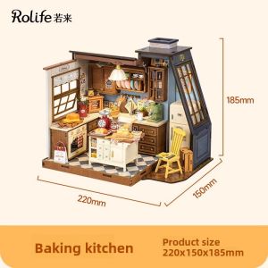 Rolife Magic Study DIY Handmade Art House Miniature Small House Assembly Model Blocks Female Version Wood Building Toy