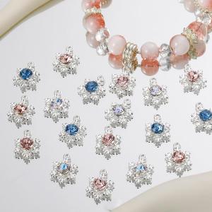 จี้โลหะผสมรูปหิมะ DIY ทำมือ เครื่องประดับสร้อยข้อมือ ต่างหู เครื่องประดับสร้อยคอ อุปกรณ์เครื่องประดับใหม่สำหรับฤดูใบไม้ร่วง