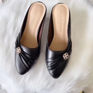 giày big size sục nữ trung niên gót 5cm chuẩn size 36 đến 43