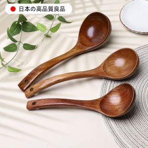 Thìa Canh Bằng Gỗ Cấp Thực Phẩm Kiểu Nhật Cỡ Lớn Dùng Tại Nhà Thìa Canh Súp Lơ Cài Cơm Súp Cháo Thìa Kéo Dài Không Sơn