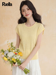 puella | Áo Thun Tay Ngắn Màu Đơn Giản Thiết Kế Elegance Cho Người Đi Làm Mùa Hè