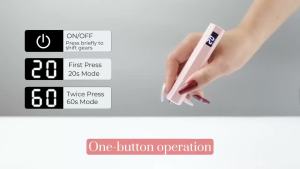 DUTRIEUX | LED UV Nail Lamp with Stand Handheld UV Light with LCD Display for Gel Nails Rechargeable USB Nail Dryer for Fast Curing