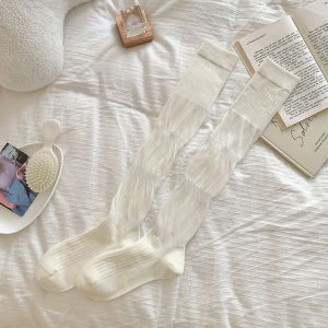 Japan fashion JK Knee-Length Calf Socks Womens Summer Thin Ballet Style Korean Series Pile Socks Hose Slimming Breathable Stockings