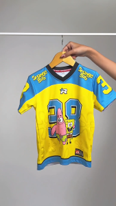 JERSEY KIDS SERIAL NUMBER 38 SPONGSEBOB RUGBY FLY MILANO BRAZIL DRYFIT