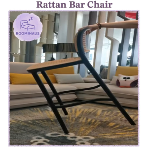 𝐑𝐎𝐎𝐌𝐈𝐇𝐀𝐔𝐒 𝐑𝐚𝐭𝐭𝐚𝐧 𝐁𝐚𝐫 𝐂𝐡𝐚𝐢𝐫💜 Nordic Counter Bar Stool High Chairs Kerusi Rotan Tinggi Island Dining Balcony Cafe Coffee Shop