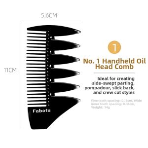 Vintage Quiff Texture Fluffy Back Comb Styling Hair Wide Tooth Comb