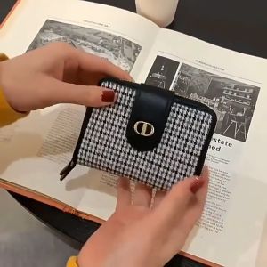 CC CONCEPT Women Purse Woman Short Wallet Card Holder Zipper Coin Pouch Dompet Wanita Beg Duit