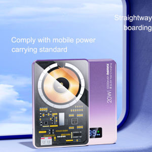 Power Bank Magnetic Wireless PD 20W Fast Charge 10000mAh Transparent Cover Plate USB Portable Changer
