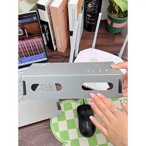 Kệ đựng wifi treo tường Kệ wifi đặt modem đầu kỹ thuật số ổ cắm điện chất liệu nhựa ABS -AENEA