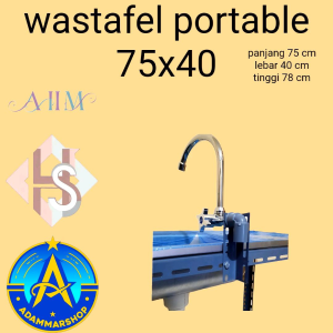 7540Kitchen sink portable cuci piring/wastafel portabel uk 75x40 pake  rak bawah