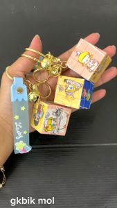 STIPA Gantungan Kunci Rubiks Karakter dengan Strap dan Lonceng Ganci Koleksi Souvenir Hiasan Tas Motor Mainan Anak San rio Molly LZ