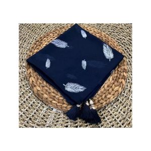 jilbab/hijab segi empat motif bulu jambul pompom produk terbaru dari azara